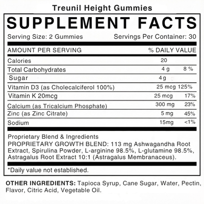 Treunil Height Gummies